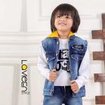Boys Urban Legend, 3-Piece Denim Jacket & Hoodie Set
