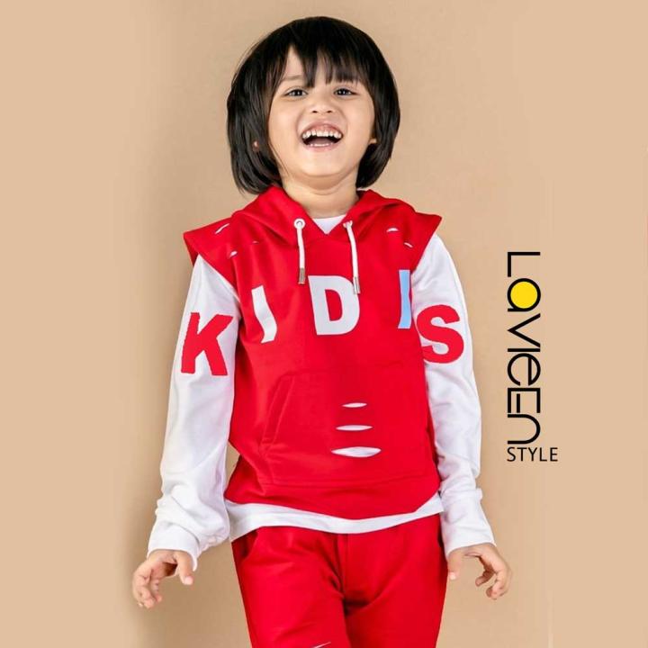 Boys Urban Rebel, 3-Piece Convertible Hoodie & Jogger Set cordset