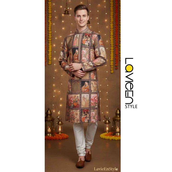 Stunning modal Kurta for men, heritage and contemporary flair